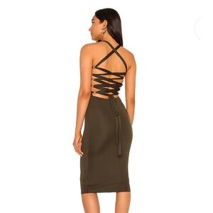 Superdown Yvonne Laced Back Midi Dress